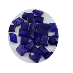 Riyogems 1pc jaspe bleu naturel à facettes 4x6mm forme octogonale jolie qualité pierres précieuses en vrac