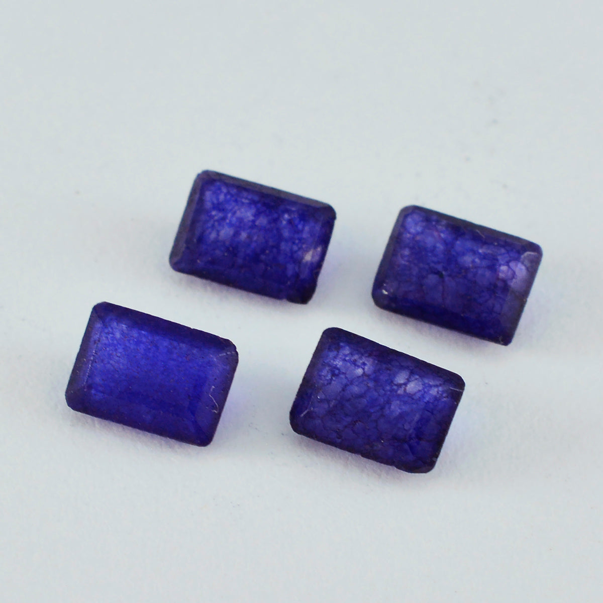 Riyogems 1PC Genuine Blue Jasper Faceted 6x8 mm Octagon Shape good-looking Quality Loose Gemstone