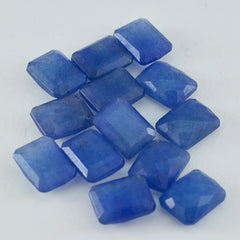 Riyogems, 1 pieza, jaspe azul auténtico facetado, 10x12mm, forma octágono, piedra de buena calidad