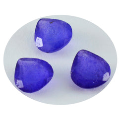 Riyogems 1PC natuurlijke blauwe jaspis gefacetteerd 12x12 mm hartvorm geweldige kwaliteit losse edelsteen