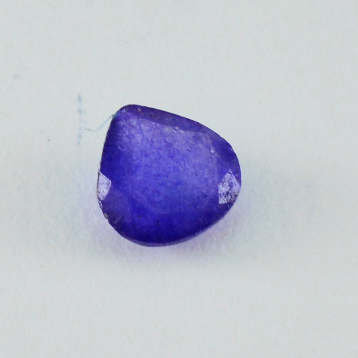 Riyogems 1PC echte blauwe jaspis gefacetteerd 14x14 mm hartvorm verbazingwekkende kwaliteit losse steen