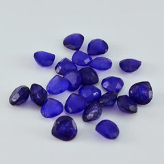 riyogems 1 шт. настоящая синяя яшма граненая 4x4 мм в форме сердца прекрасное качество свободный драгоценный камень