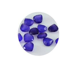Riyogems 1 pieza de jaspe azul real facetado 7x7 mm en forma de corazón piedra preciosa suelta de calidad fantástica