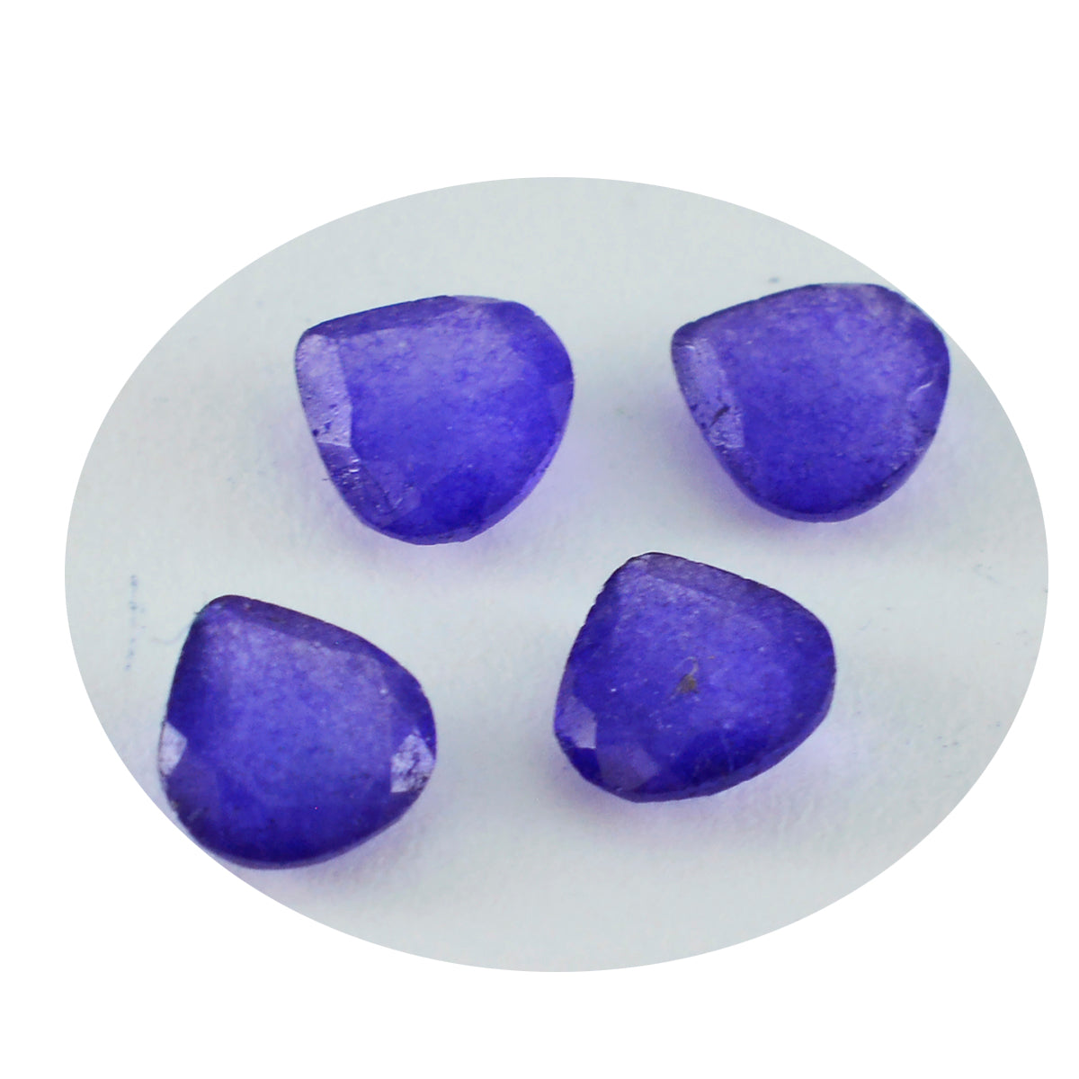 riyogems 1 st äkta blå jaspis facetterad 8x8 mm hjärtform häpnadsväckande kvalitetspärla