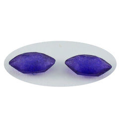 riyogems 1 pz autentico diaspro blu sfaccettato 5x10 mm forma marquise gemme di qualità aa