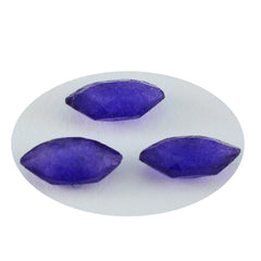 Riyogems 1 pieza de jaspe azul real facetado 7x14 mm forma marquesa piedra preciosa de calidad A+