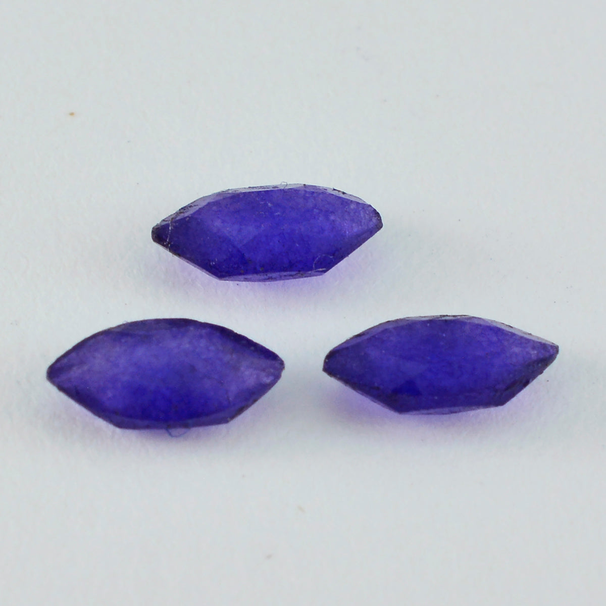 Riyogems 1 pieza de jaspe azul real facetado 7x14 mm forma marquesa piedra preciosa de calidad A+