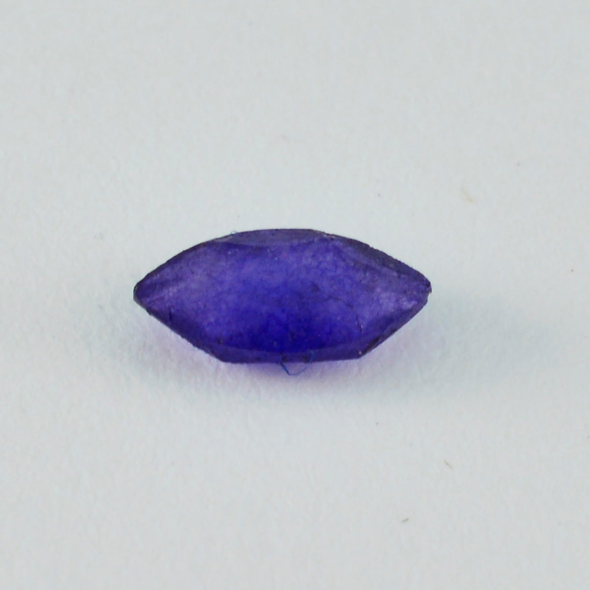 Riyogems 1 Stück echter blauer Jaspis, facettiert, 8 x 16 mm, Marquise-Form, A+1-Qualität, lose Edelsteine