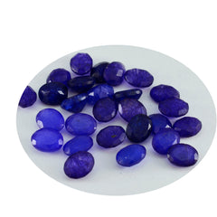 Riyogems 1PC Natural Blue Jasper Faceted 3x5 mm Oval Shape A1 Quality Loose Gems