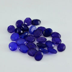 Riyogems 1PC Natural Blue Jasper Faceted 3x5 mm Oval Shape A1 Quality Loose Gems