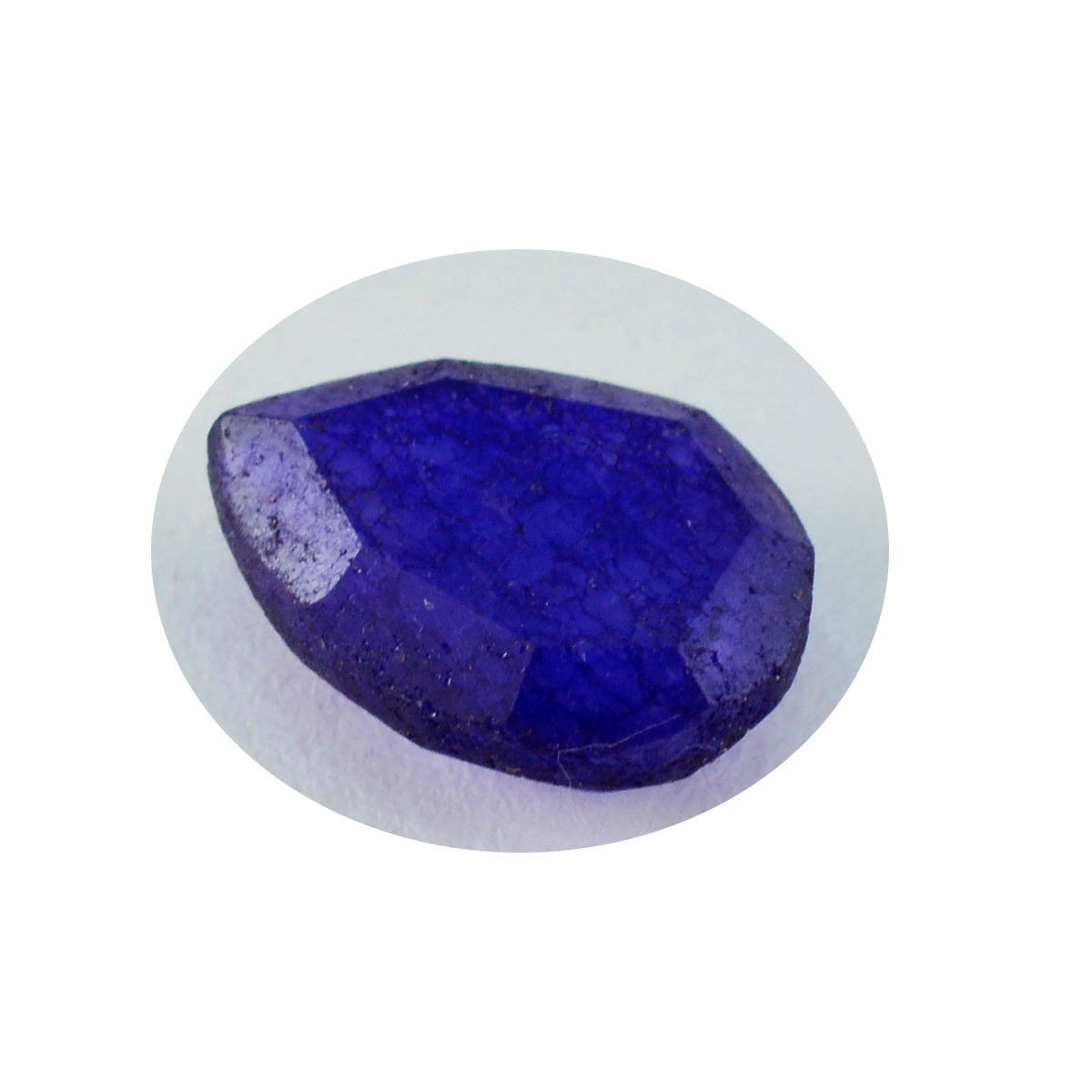 Riyogems 1PC Real Blue Jasper Faceted 10X14 mm Pear Shape startling Quality Loose Gems