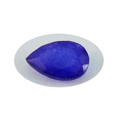 riyogems 1 pezzo di diaspro blu autentico sfaccettato 12x16 mm a forma di pera, pietra sfusa di meravigliosa qualità