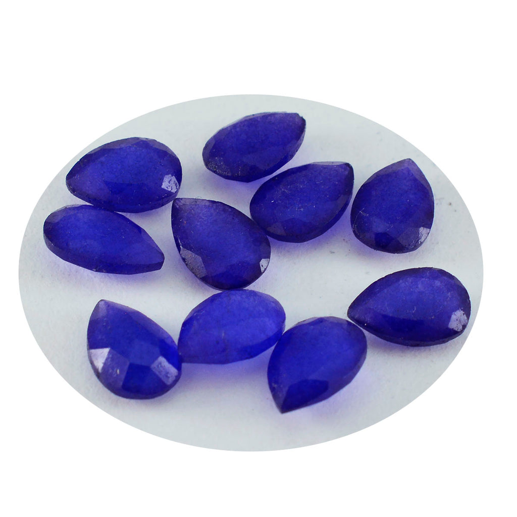 riyogems 1 шт. настоящая синяя яшма граненая 3x5 мм грушевидная форма довольно качественный свободный драгоценный камень