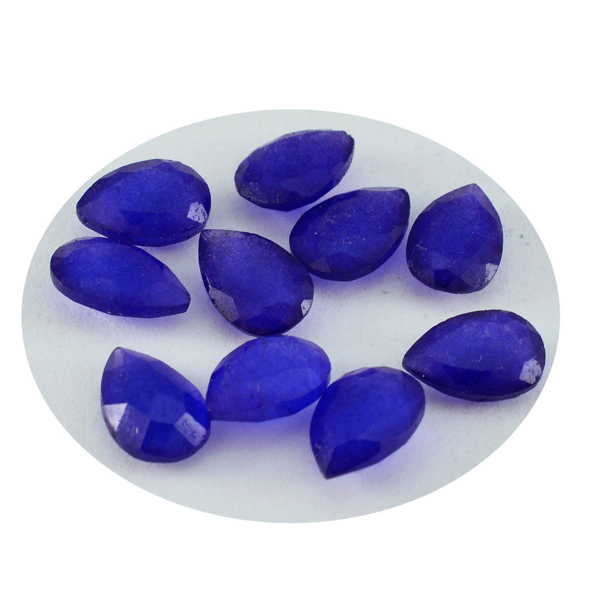 Riyogems 1PC Real Blue Jasper Faceted 3x5 mm Pear Shape pretty Quality Loose Gemstone