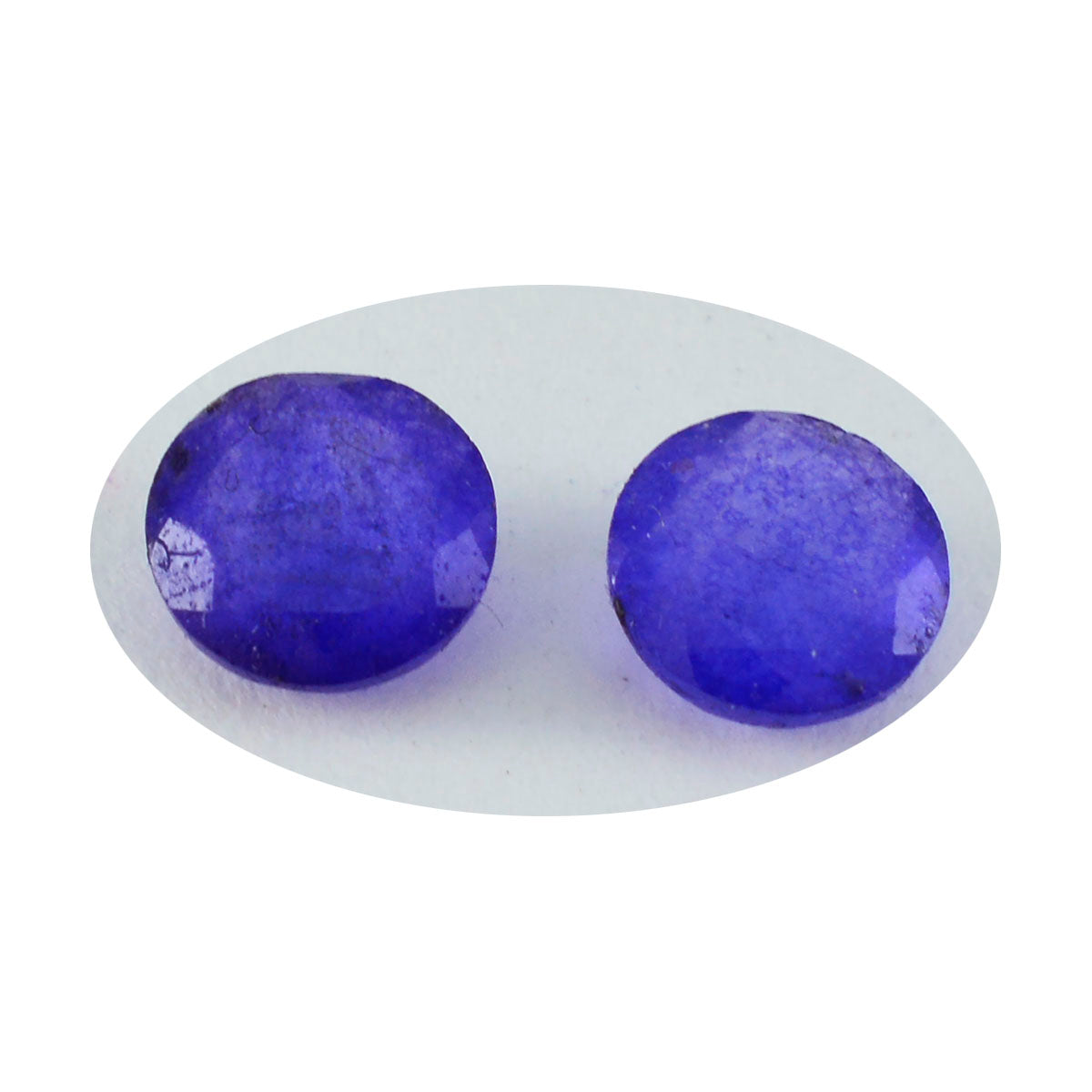 Riyogems 1PC Genuine Blue Jasper Faceted 10x10 mm Round Shape AAA Quality Loose Gemstone