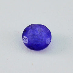 riyogems 1pc リアル ブルー ジャスパー ファセット 12x12 mm ラウンド形状 a+1 品質の宝石