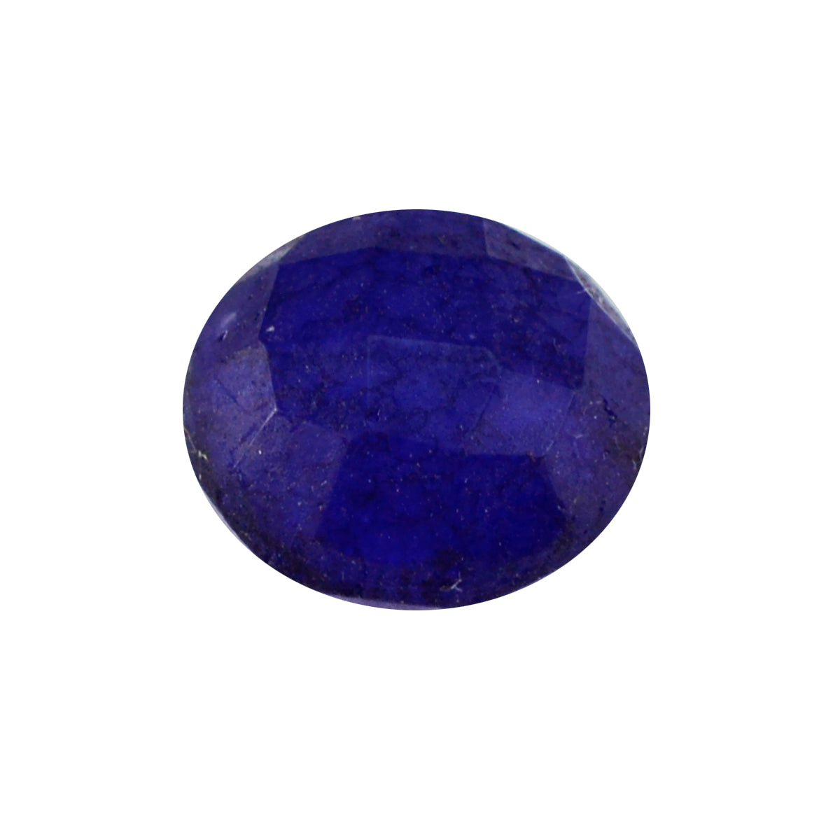 riyogems 1 pezzo di diaspro blu autentico sfaccettato 13x13 mm di forma rotonda, pietra di qualità A1