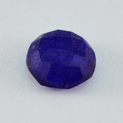Riyogems 1 Stück echter blauer Jaspis, facettiert, 13 x 13 mm, runde Form, A1-Qualitätsstein