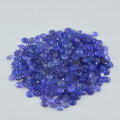 riyogems 1pc ナチュラル ブルー ジャスパー ファセット 2x2 mm ラウンド形状の甘い品質のルース宝石