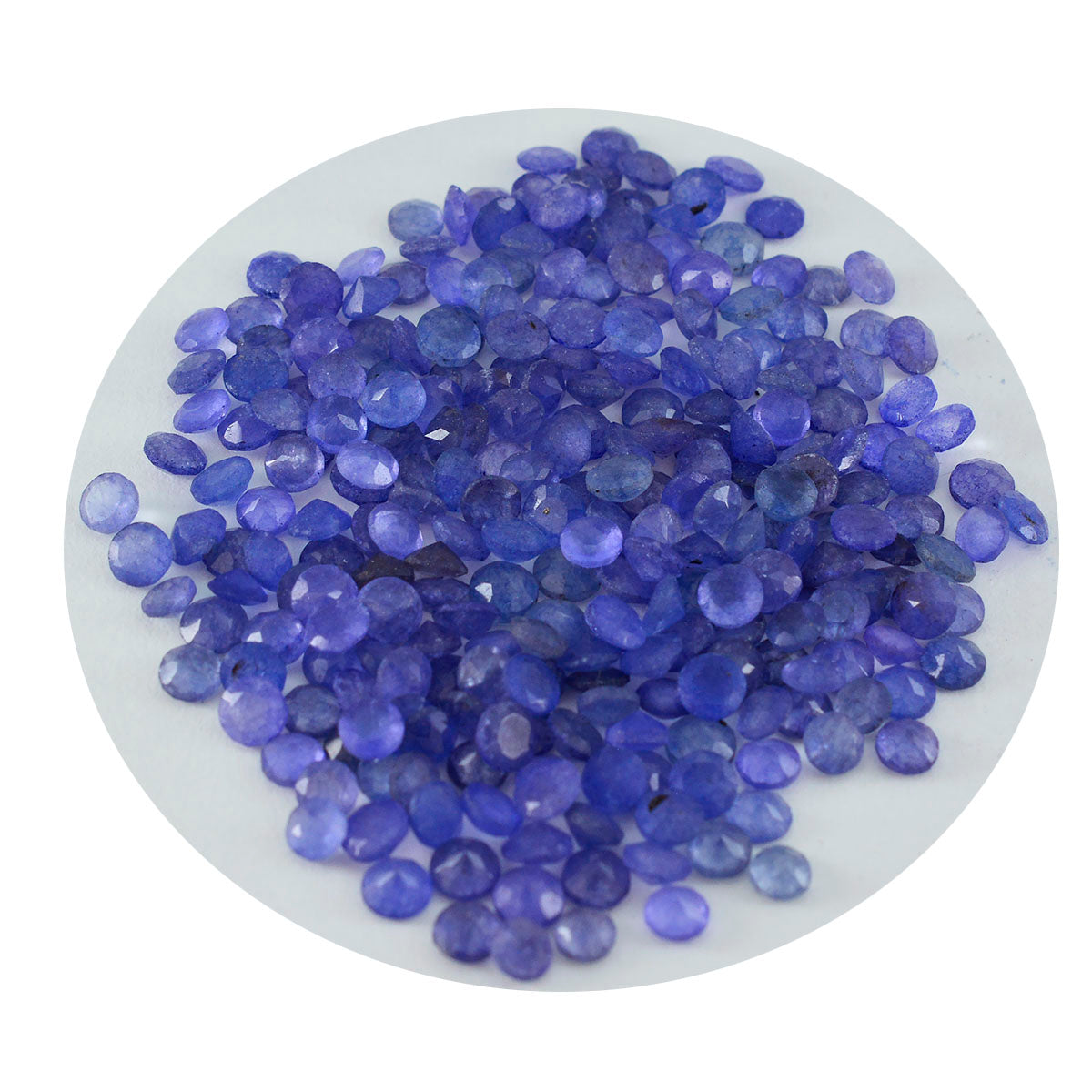 riyogems 1 st äkta blå jaspis fasetterad 3x3 mm rund form superb kvalitet pärla