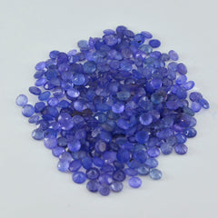 Riyogems 1 pieza jaspe azul genuino facetado 4X4 mm forma redonda gemas de calidad impresionante