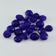 riyogems 1 шт. настоящая синяя яшма граненая 6x6 мм круглая форма драгоценный камень удивительного качества