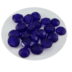 riyogems 1st äkta blå jaspis fasetterad 7x7 mm rund form söt kvalitet lös pärla