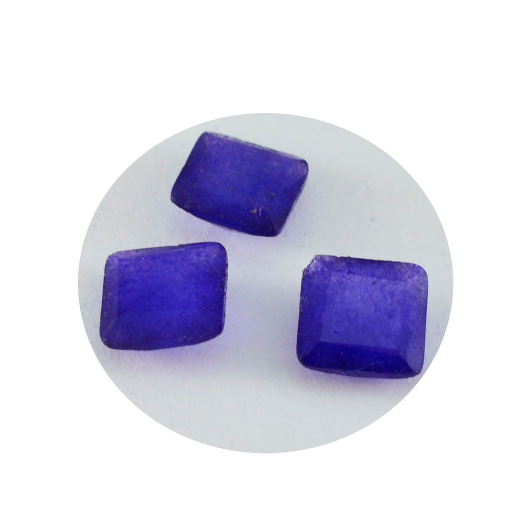 riyogems 1шт натуральная голубая яшма ограненная 10x10 мм квадратная форма красивые качественные драгоценные камни