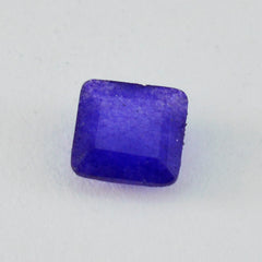 riyogems 1 pezzo di diaspro blu autentico sfaccettato da 9 x 9 mm, forma quadrata, gemma di bella qualità