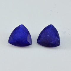 riyogems 1 шт. натуральная синяя яшма ограненная 11x11 мм форма триллиона драгоценные камни фантастического качества