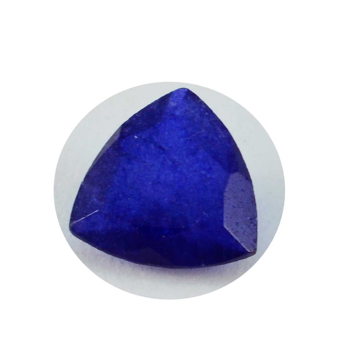 Riyogems 1PC echte blauwe jaspis gefacetteerd 13x13 mm biljoen vorm prachtige kwaliteitsedelsteen