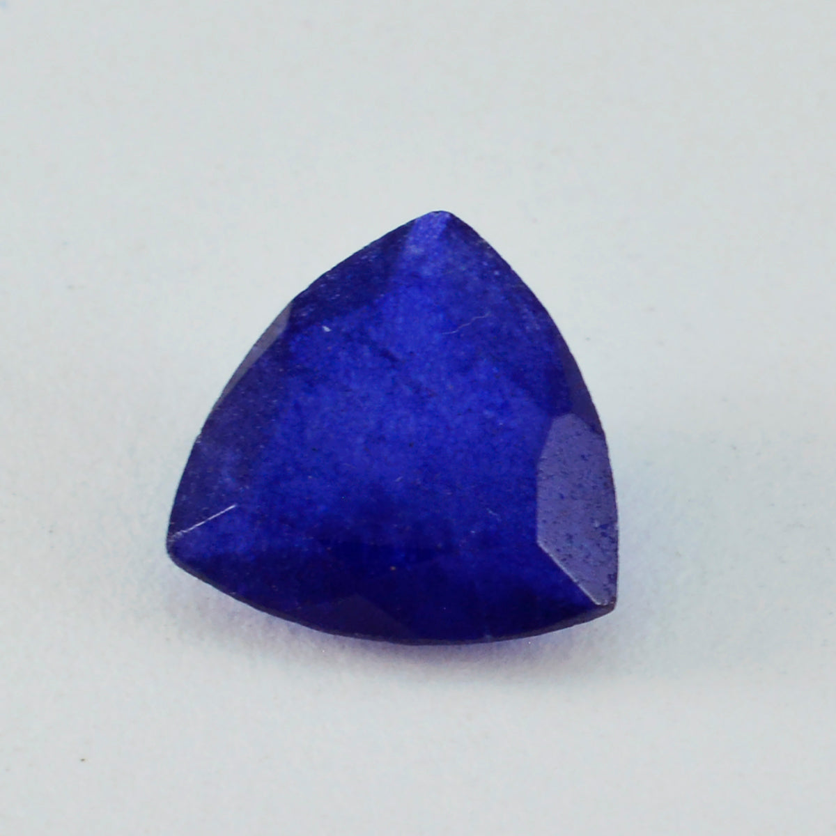 riyogems 1 pz vero diaspro blu sfaccettato 13x13 mm trilioni di forma meravigliosa pietra preziosa di qualità