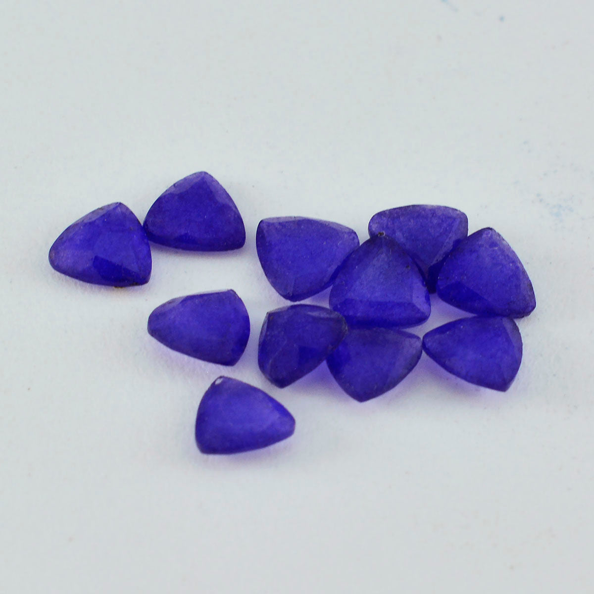 riyogems 1pc リアル ブルー ジャスパー ファセット 4x4 mm 兆形状の見栄えの良い品質の石