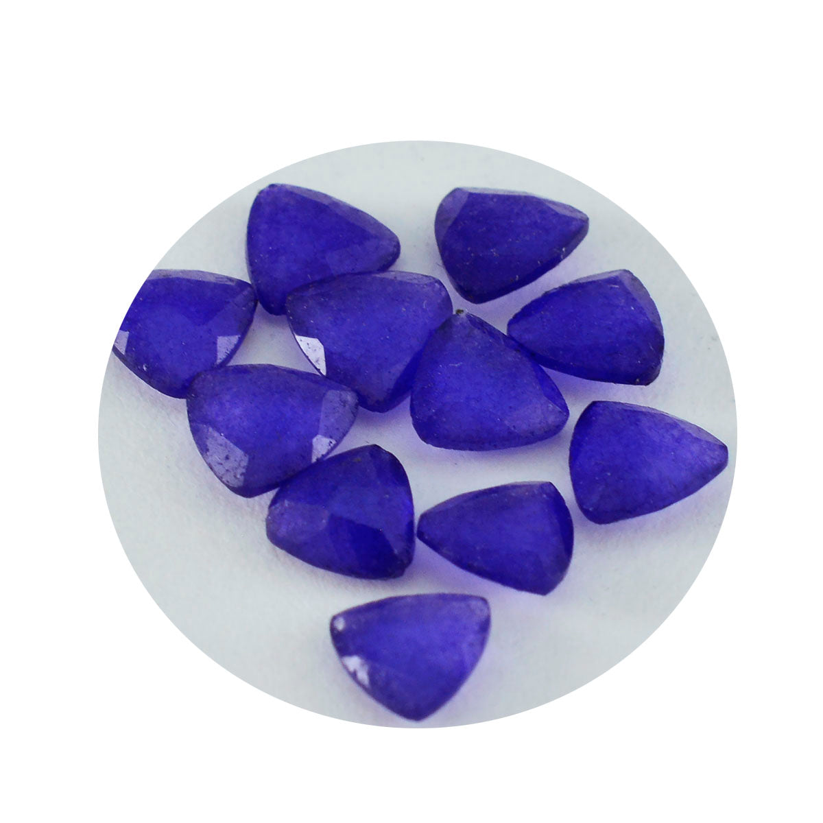 riyogems 1 шт. натуральная синяя яшма ограненная 5x5 мм форма триллиона отличное качество драгоценный камень