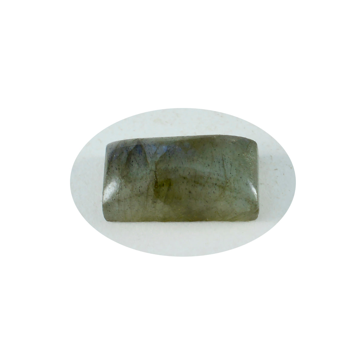 Riyogems 1PC Grey Labradorite Cabochon 6x12 mm Baguett Shape wonderful Quality Loose Gems