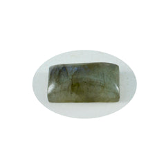 Riyogems 1pc cabochon labradorite gris 6x12mm forme baguett merveilleuse qualité pierres précieuses en vrac