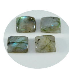 Riyogems 1PC Grey Labradorite Cabochon 12x16 mm Octagon Shape A1 Quality Gems