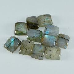 Riyogems 1PC Grey Labradorite Cabochon 12x16 mm Octagon Shape A1 Quality Gems