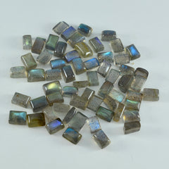 riyogems 1pc グレー ラブラドライト カボション 3x5 mm 八角形の素晴らしい品質の宝石