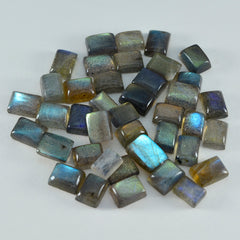 Riyogems 1PC Grey Labradorite Cabochon 5x7 mm Octagon Shape amazing Quality Stone