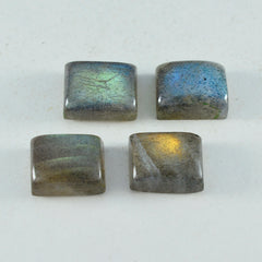 Riyogems 1PC Grey Labradorite Cabochon 8x10 mm Octagon Shape AA Quality Loose Gems