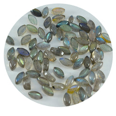 Riyogems 1PC Grey Labradorite Cabochon 3x6 mm Marquise Shape nice-looking Quality Gems