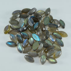 Riyogems 1PC Grey Labradorite Cabochon 4x8 mm Marquise Shape excellent Quality Stone