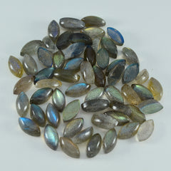 Riyogems 1PC Grey Labradorite Cabochon 4x8 mm Marquise Shape excellent Quality Stone