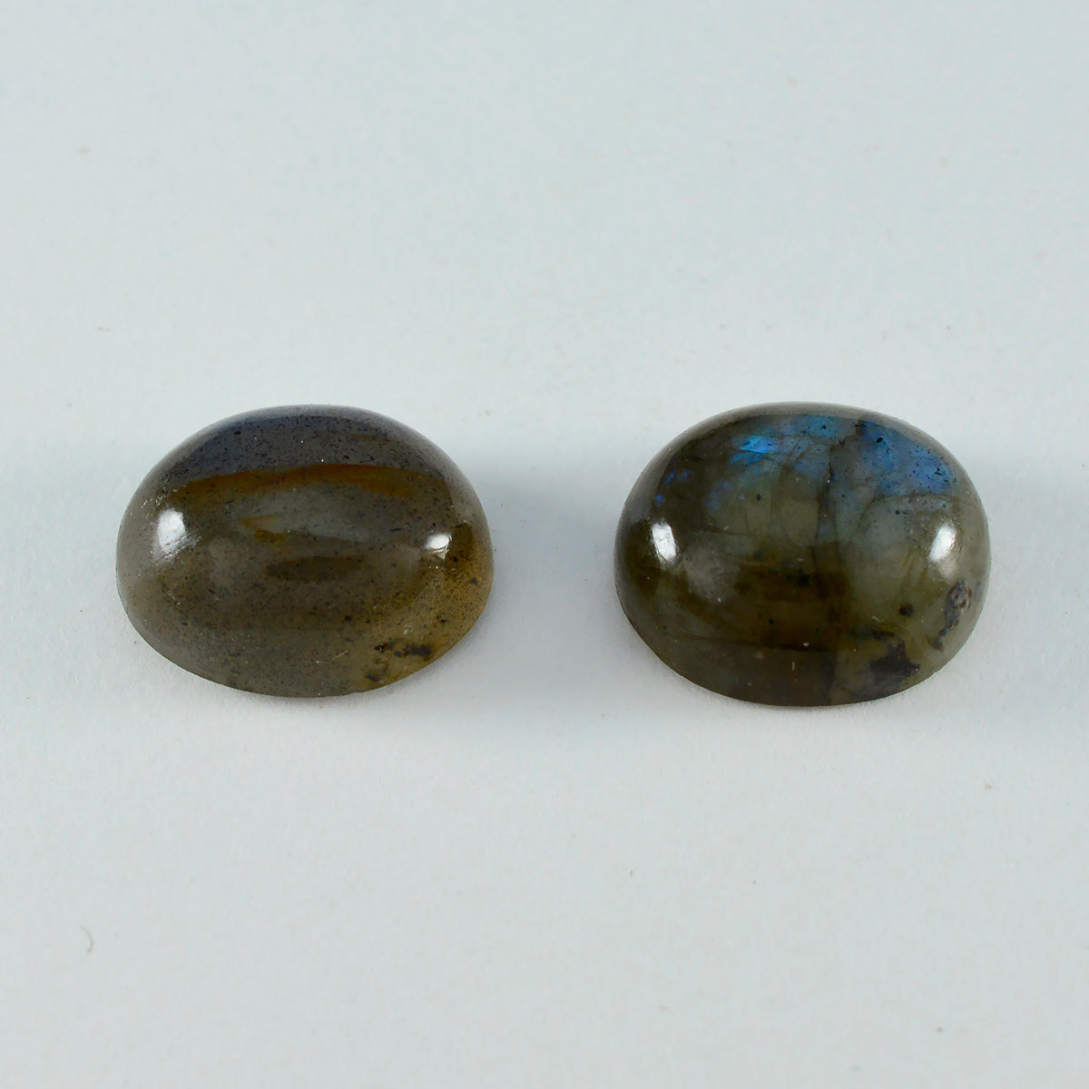 Riyogems 1PC Grey Labradorite Cabochon 10x12 mm Oval Shape good-looking Quality Loose Gems