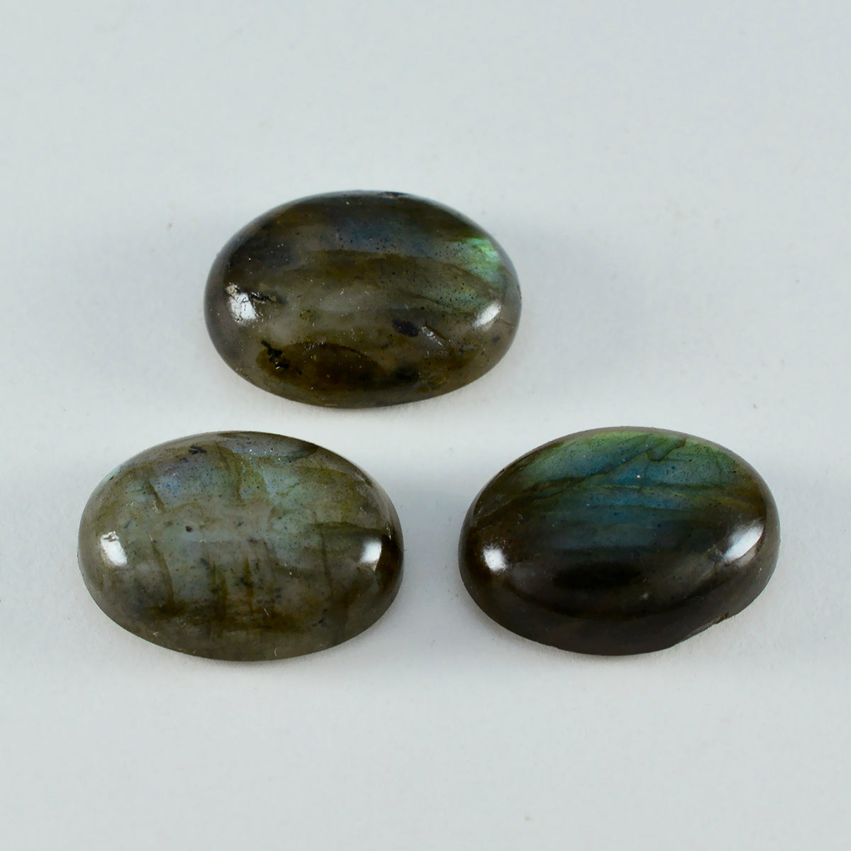 Riyogems 1PC Grey Labradorite Cabochon 10x14 mm Oval Shape nice-looking Quality Loose Stone