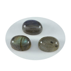 Riyogems 1 pieza cabujón de labradorita gris 3x5 mm forma ovalada piedra suelta de calidad A1