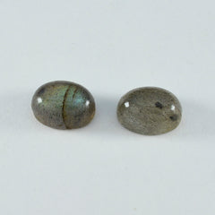 Riyogems 1PC Grey Labradorite Cabochon 4x6 mm Oval Shape Good Quality Loose Gemstone