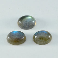 riyogems 1pc cabochon di labradorite grigia 5x7 mm di forma ovale, gemma di bella qualità