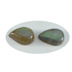 riyogems 1 pieza cabujón de labradorita gris 12x16 mm forma de pera piedra preciosa suelta de maravillosa calidad